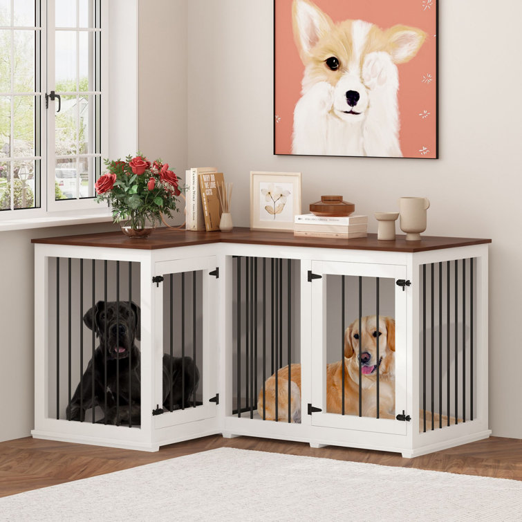 Large dog clearance crate with divider